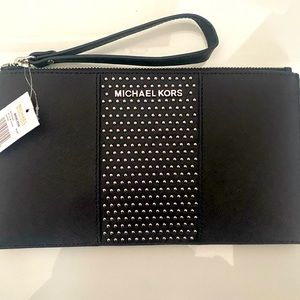 Michael Kors black wristlet